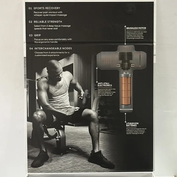 SHARPER Image, power percussion deep tissue massager. - Picture 3 of 7
